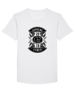 Supreme Fitness Gym Black Tricou mânecă scurtă guler larg Bărbat Skater