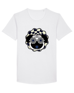 Psychedelic Cat Tricou mânecă scurtă guler larg Bărbat Skater