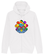 Psychedelic Cat Hanorac cu fermoar Unisex Connector
