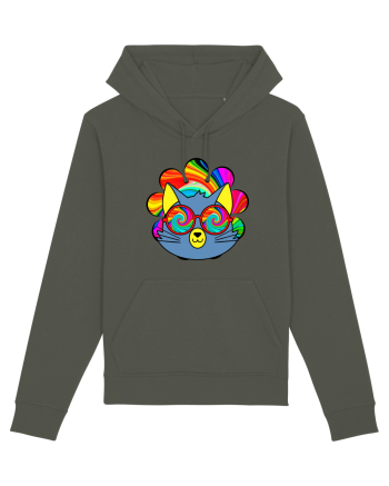 Psychedelic Cat Khaki