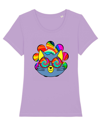 Psychedelic Cat Lavender Dawn