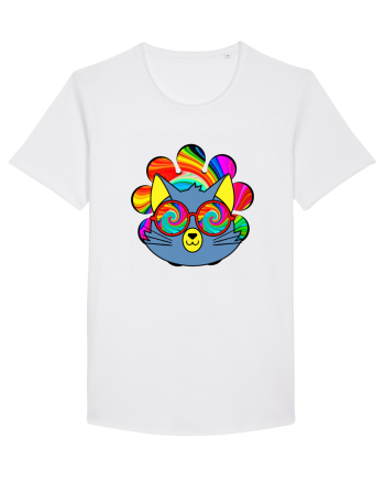 Psychedelic Cat White
