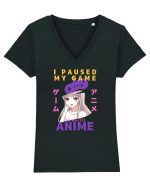 I Paused My Game To Watch Anime Tricou mânecă scurtă guler V Damă Evoker