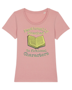 Book Lover Tricou mânecă scurtă guler larg fitted Damă Expresser