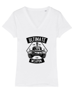 Ultimate Weapon Tank Black Tricou mânecă scurtă guler V Damă Evoker