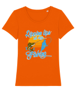 FISHING Tricou mânecă scurtă guler larg fitted Damă Expresser