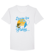 FISHING Tricou mânecă scurtă guler larg Bărbat Skater
