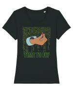Time to fly - Pentru fanii Matrix Tricou mânecă scurtă guler larg fitted Damă Expresser