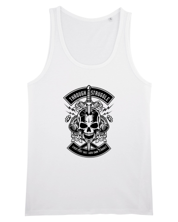 Skull Heart Knife Black White
