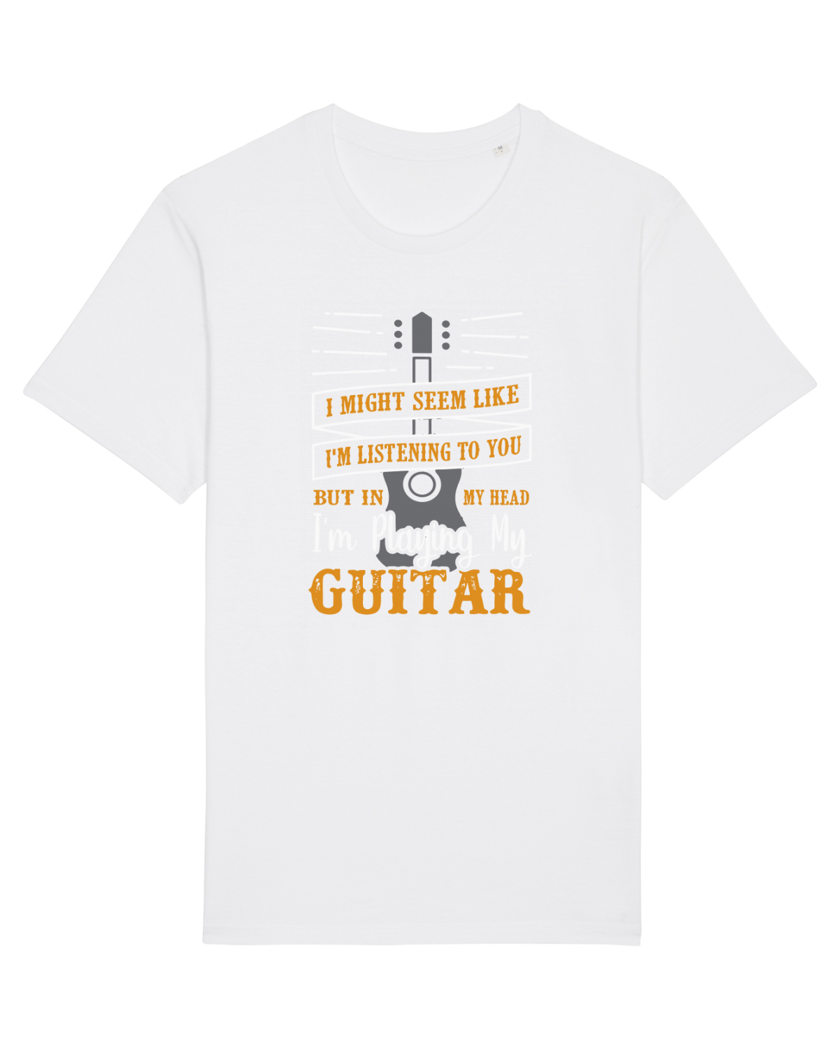 Tricou mânecă scurtă Unisex Rocker White