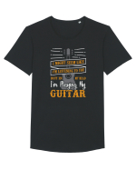 GUITAR Tricou mânecă scurtă guler larg Bărbat Skater