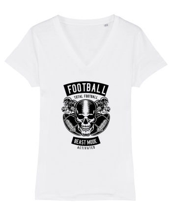 American Football Skull Black White