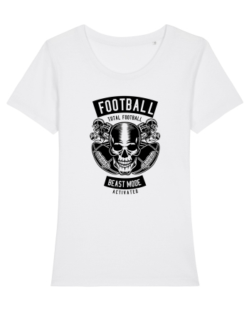 American Football Skull Black White
