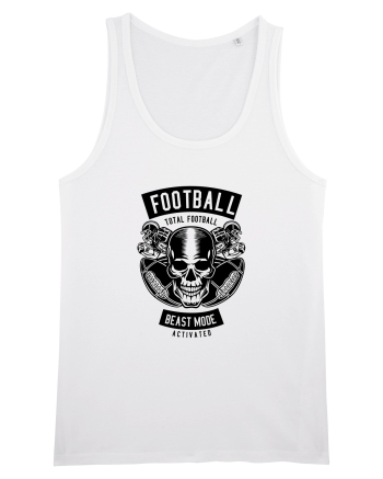 American Football Skull Black White