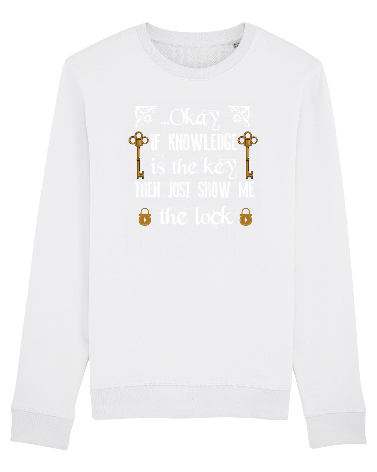 Bluză mânecă lungă Unisex Rise White
