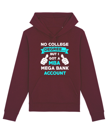 NO COLLEGE DEGREE Burgundy