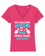 NO COLLEGE DEGREE Tricou mânecă scurtă guler V Damă Evoker