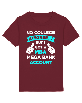 NO COLLEGE DEGREE Burgundy