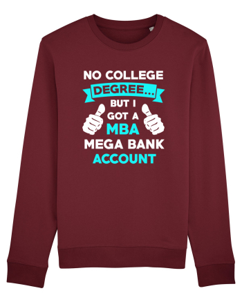 NO COLLEGE DEGREE Burgundy