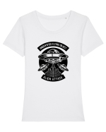 UFO Alien Black Tricou mânecă scurtă guler larg fitted Damă Expresser