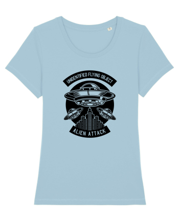 UFO Alien Black Sky Blue