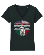 AMERICAN MEXICAN Tricou mânecă scurtă guler V Damă Evoker