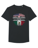AMERICAN MEXICAN Tricou mânecă scurtă guler larg Bărbat Skater