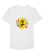 MUSIC Tricou mânecă scurtă guler larg Bărbat Skater