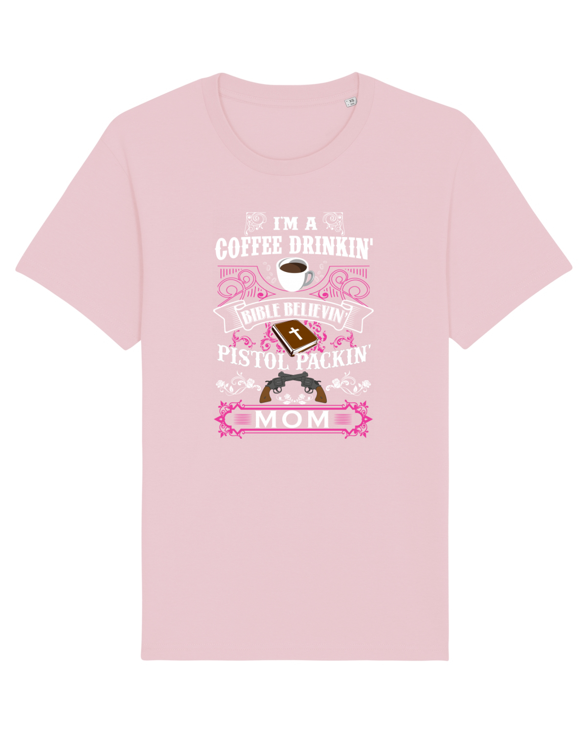 Tricou mânecă scurtă Unisex Rocker Cotton Pink