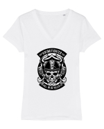Viking Skull Black Tricou mânecă scurtă guler V Damă Evoker