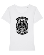 Viking Skull Black Tricou mânecă scurtă guler larg fitted Damă Expresser