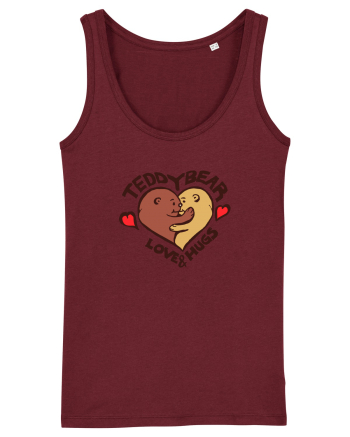 Teddy Bear Love Burgundy