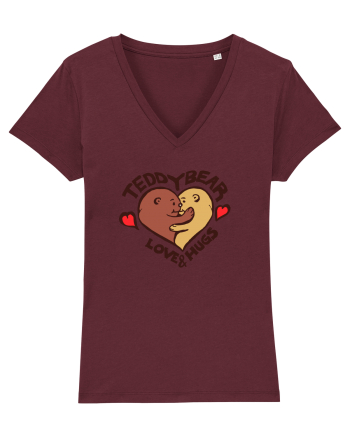 Teddy Bear Love Burgundy
