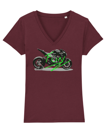 Motorcycle Fun Burgundy