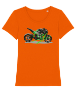 Motorcycle Fun Tricou mânecă scurtă guler larg fitted Damă Expresser