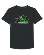 Motorcycle Fun Tricou mânecă scurtă guler larg Bărbat Skater