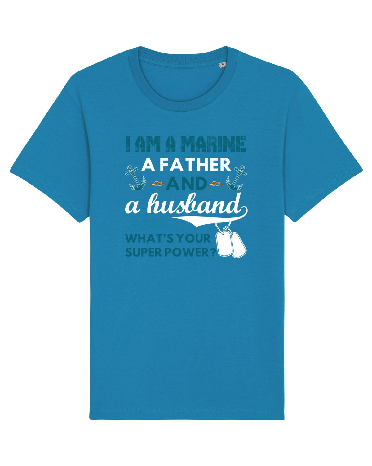 Tricou mânecă scurtă Unisex Rocker Azur