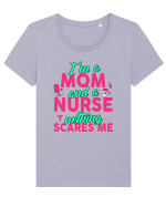 NURSE Tricou mânecă scurtă guler larg fitted Damă Expresser
