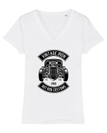 Hot Rod Customs Black Tricou mânecă scurtă guler V Damă Evoker