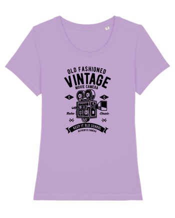 Vintage Movie Camera Black Lavender Dawn