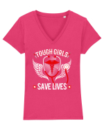Save lives Tricou mânecă scurtă guler V Damă Evoker