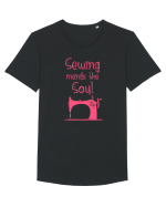 SEWING Tricou mânecă scurtă guler larg Bărbat Skater