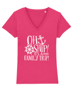 FAMILY TRIP Tricou mânecă scurtă guler V Damă Evoker