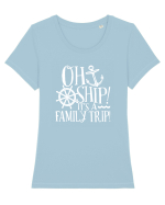 FAMILY TRIP Tricou mânecă scurtă guler larg fitted Damă Expresser