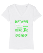 SOFTWARE ENGINEER Tricou mânecă scurtă guler V Damă Evoker