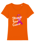 CANCER FIGHTING Tricou mânecă scurtă guler larg fitted Damă Expresser