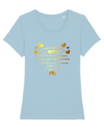 WIFE Tricou mânecă scurtă guler larg fitted Damă Expresser