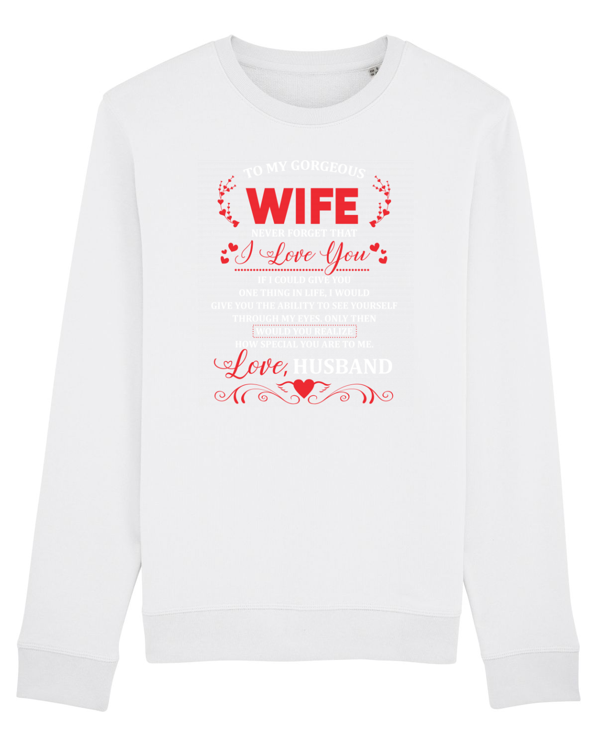 Bluză mânecă lungă Unisex Rise White