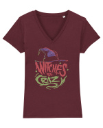 WITCH Tricou mânecă scurtă guler V Damă Evoker