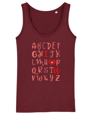 ABC I Love You Burgundy